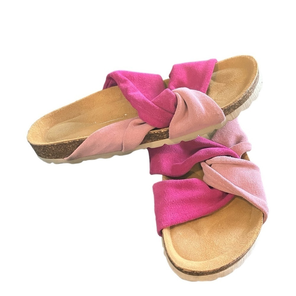 Intentionally Blank Pink Suede Sandals Size 5.5-6 - Picture 2 of 10